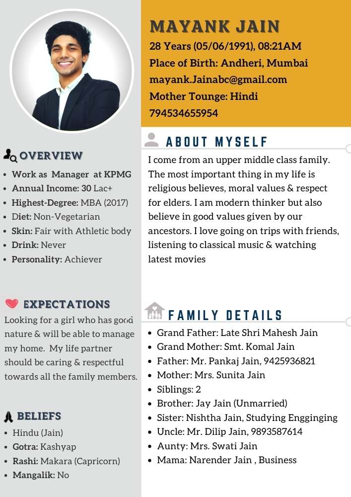 Build impressive biodata for marriage with Doographics for free