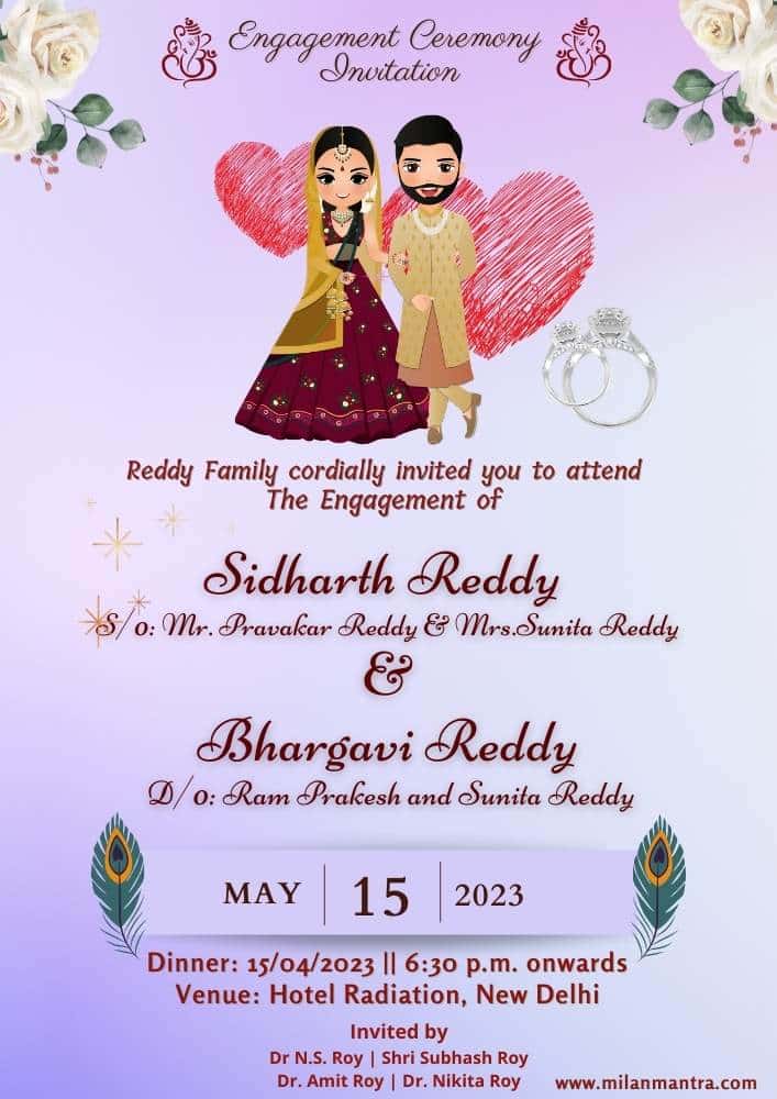 Indian Engagement Invitation Card Backgrounds Images  Pictures  Free  Download On Pngtree
