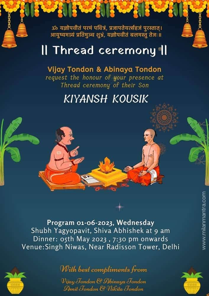 thread ceremony invitation