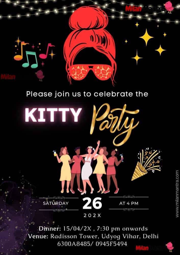 Kitty Party Invitation Card Template Free