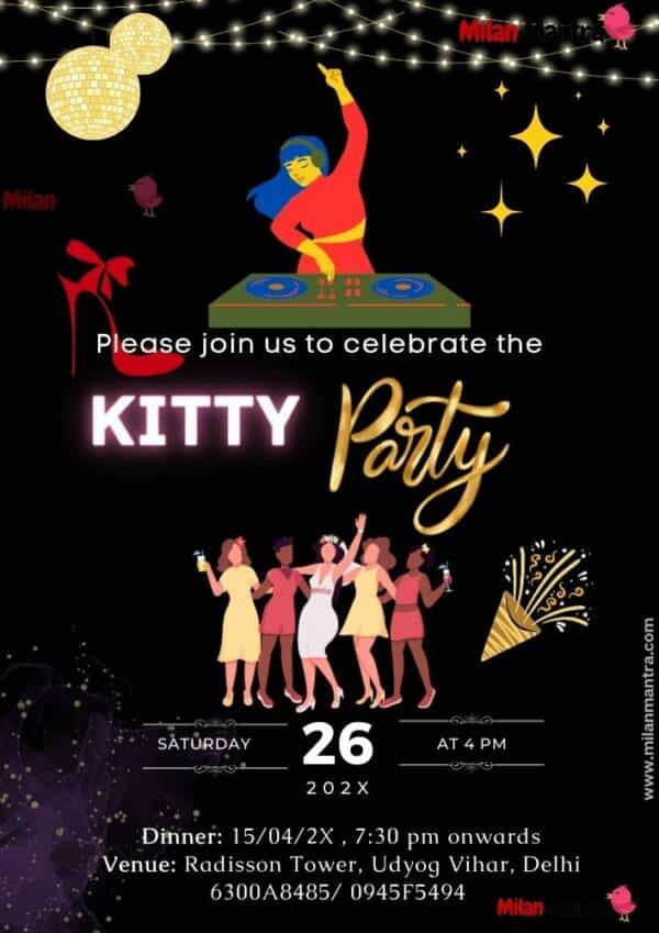 monsoon kitty party invitation